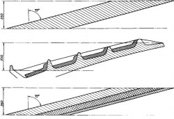 Схемы равных по стойкости верхних деталей носового узла корпуса