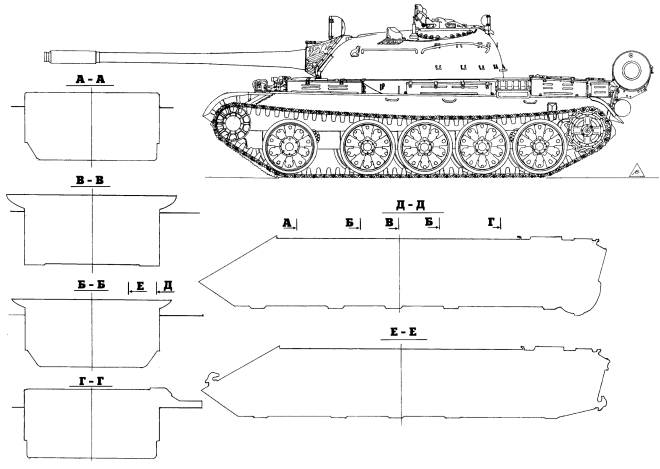 Т-55А чертеж