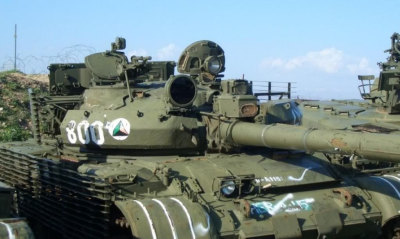 Т-62М с решетчатыми экранами афганских ВС