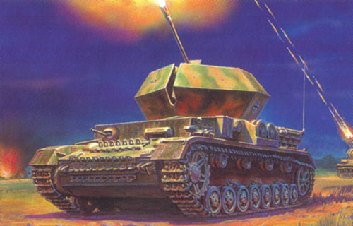 Flakpanzer IV (3.7cm Flak) Ostwind. Рисунок А. Жирнова